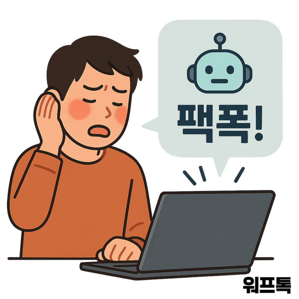 챗지피티 팩폭 챌린지에 당황한 모습