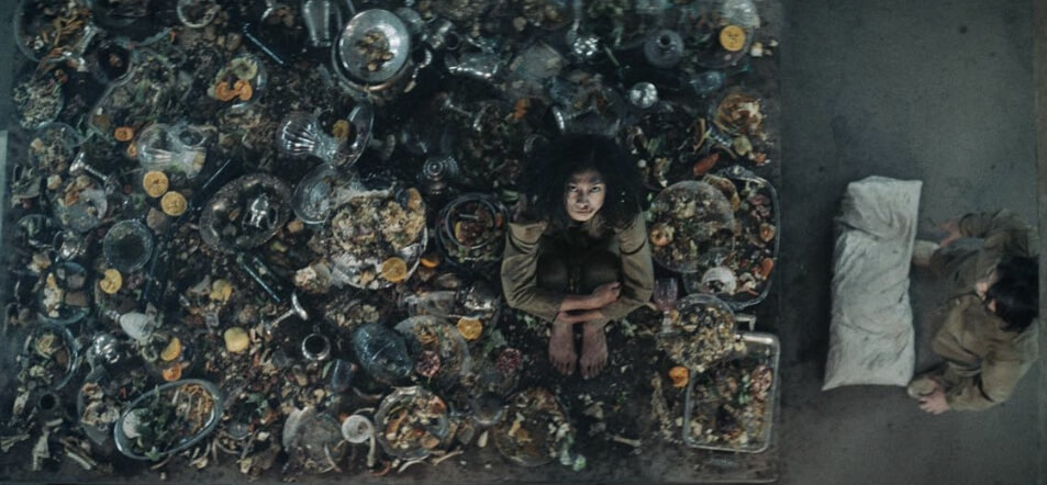 "The Platform 2019 Netflix movie poster with psychological thriller theme"