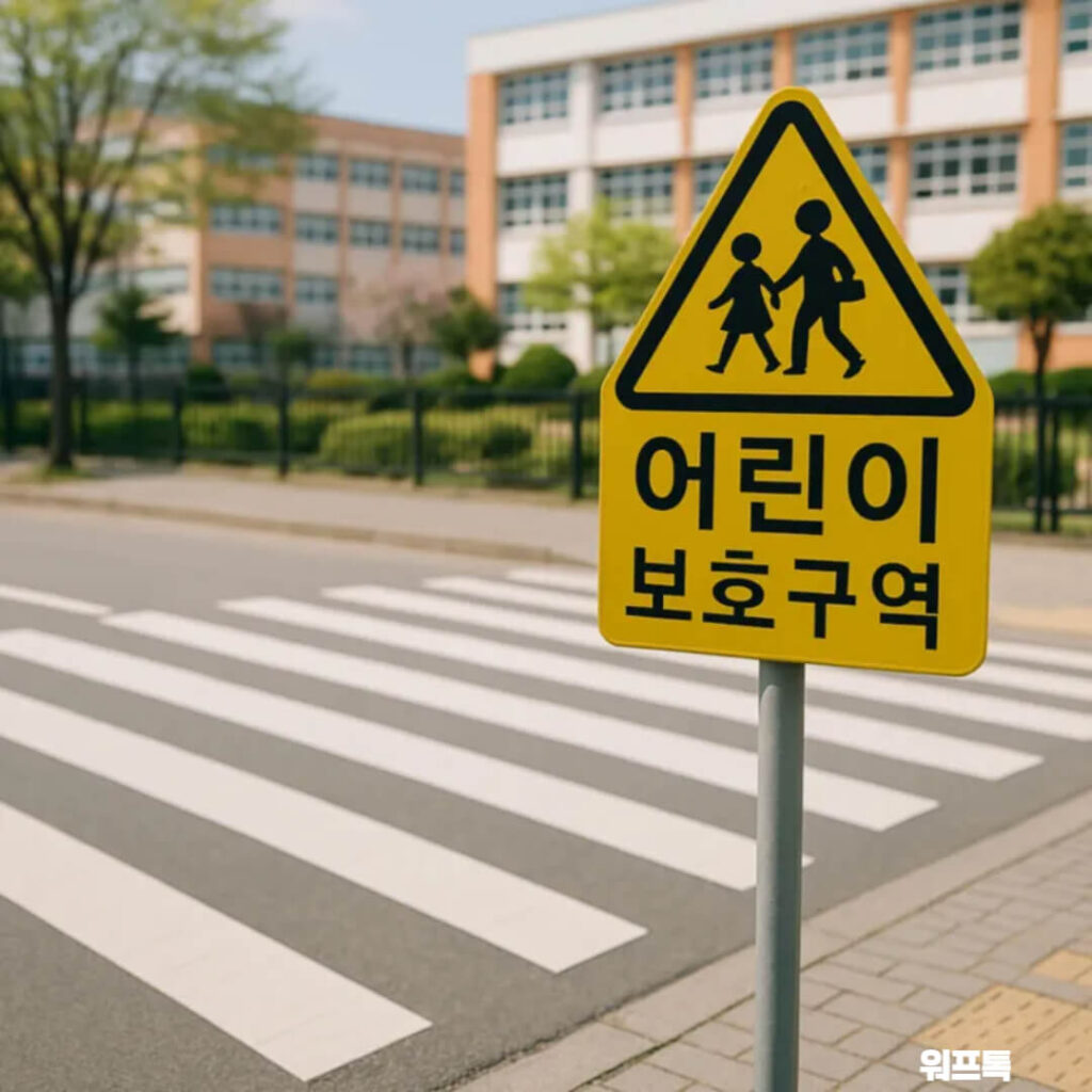 어린이 보호구역 표지판
