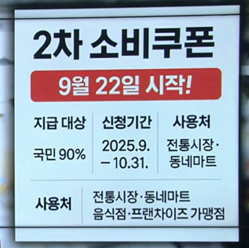 2차 소비쿠폰 지급 기준