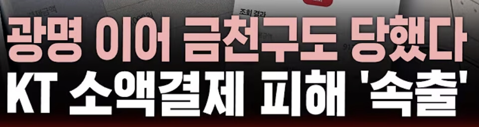 KT 소액결제 피해