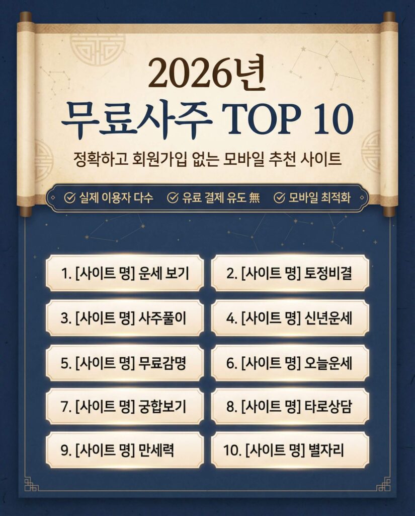 무료사주 사이트