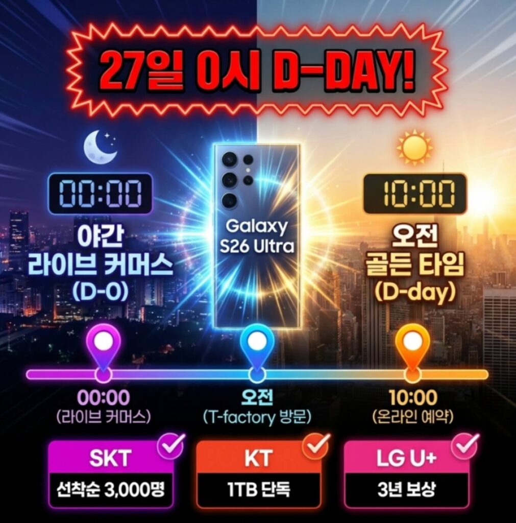 갤럭시 S26 사전예약 방법