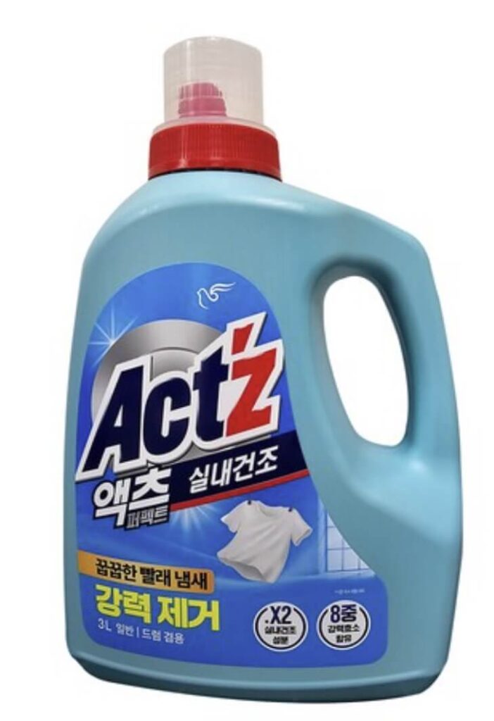 액체형 세탁세제 추천 비교 액츠 퍼펙트 실내건조