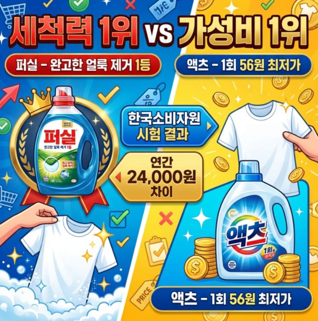 액체형 세탁세제 추천 비교