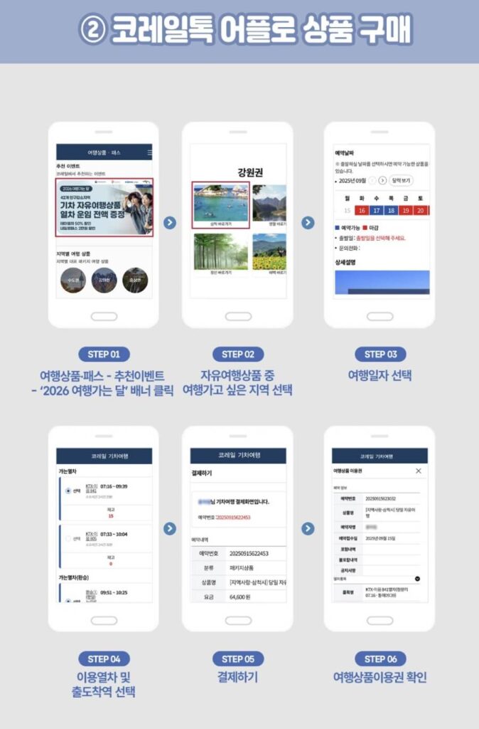 2026 여행가는 달 기차 예매 방법