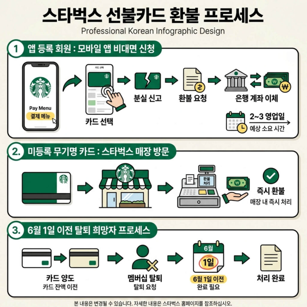 스타벅스 선불카드 환불 방법