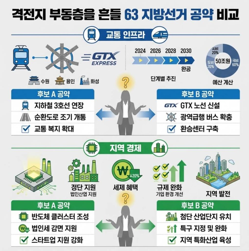 63 지방선거 공약 비교